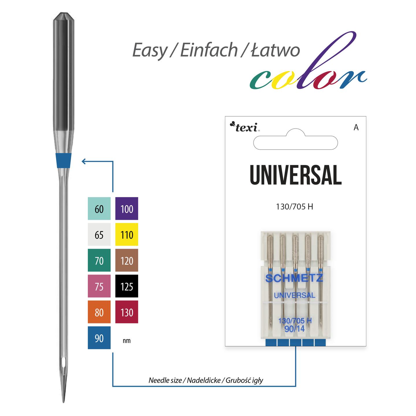 Igły uniwersalne do maszyn domowych, 5 sztuk, grubość 90