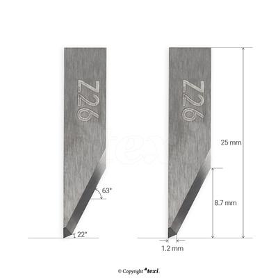 Blades for Oscillating Tool (EOT) for cutter for TEXI, ZUND, IECHO, Filiz, Humantec, Lectra MFC, Wild.
