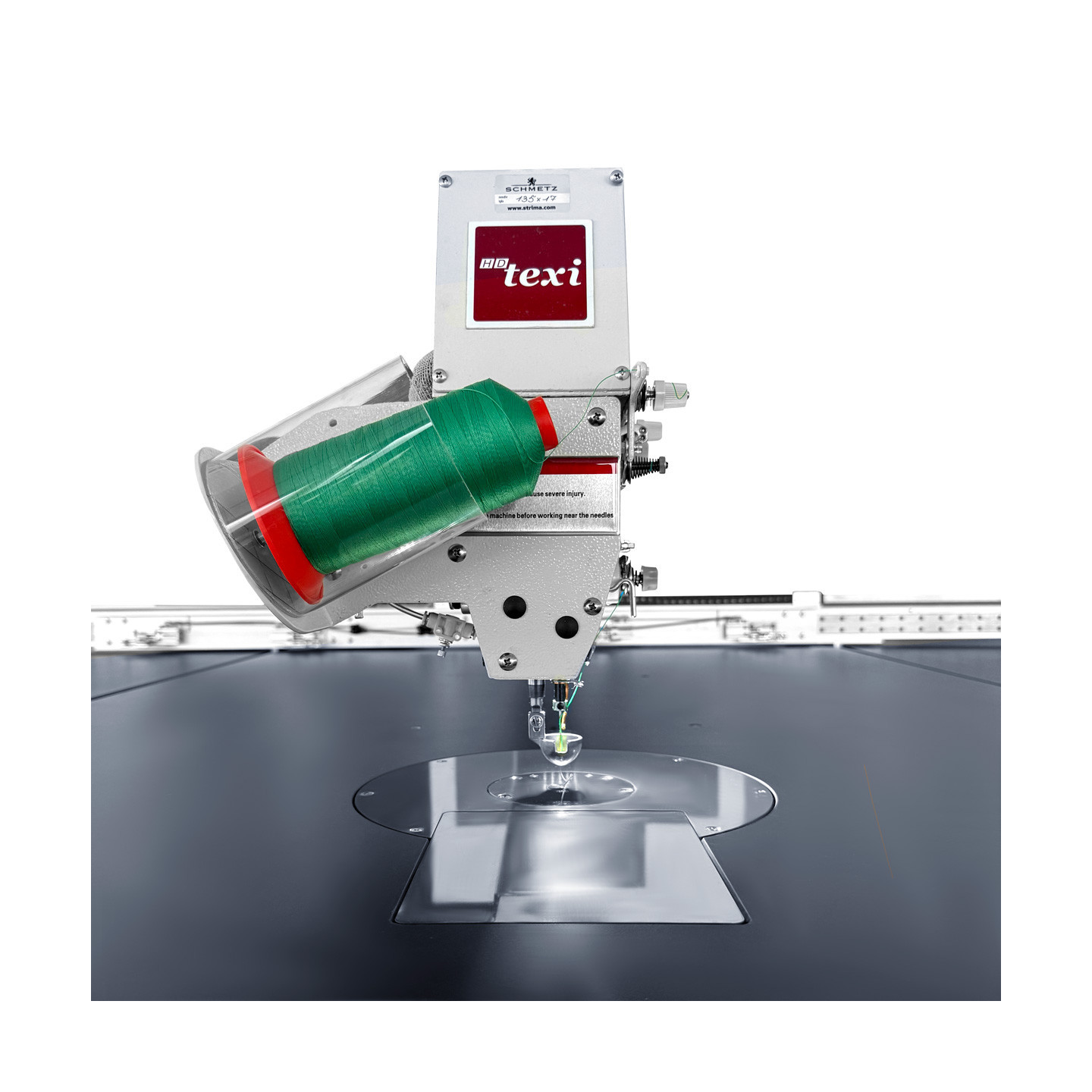 Programmable sewing machine with independent drives