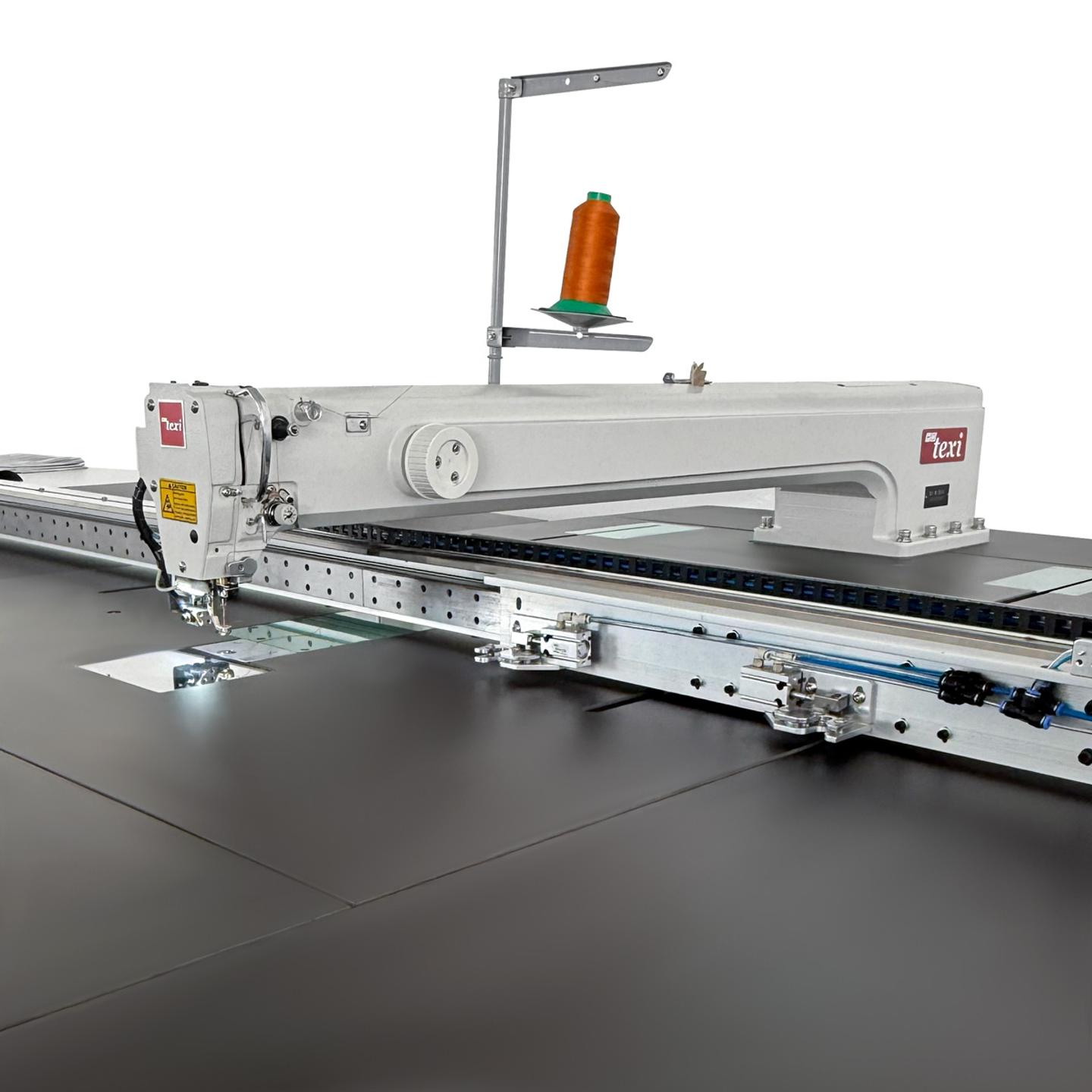 Programmable sewing machine with independent drives