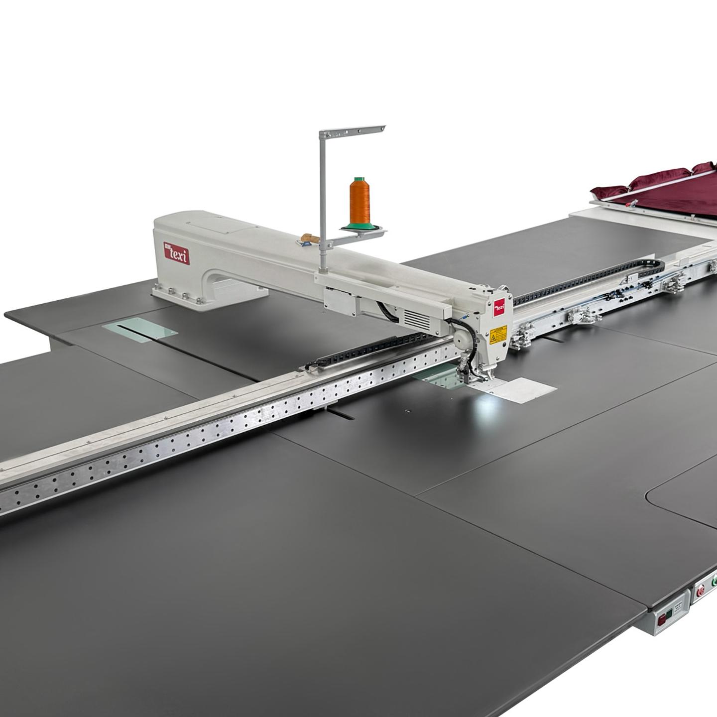 Programmable sewing machine with independent drives