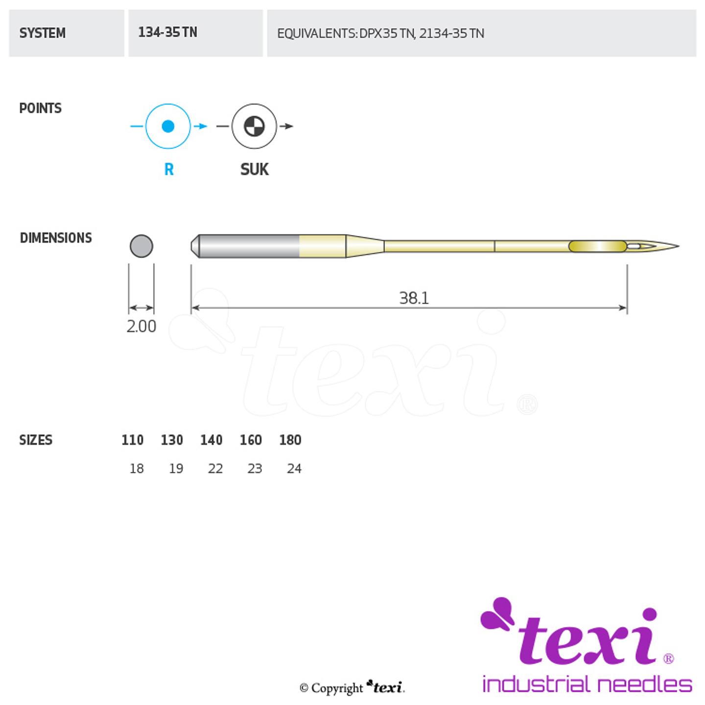 Titanized (gold) needles for a sewing machine