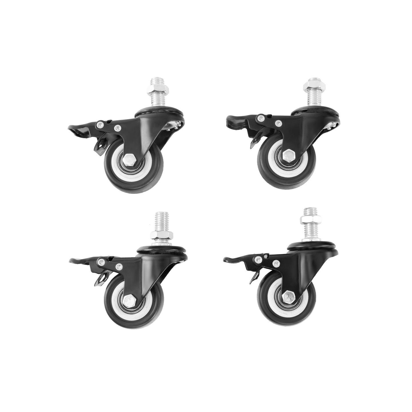 Set of wheels for hard surfaces for TEXI machine stand