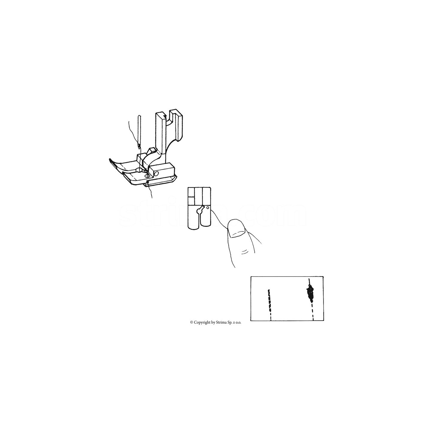 Stopka obcinająca nitkę