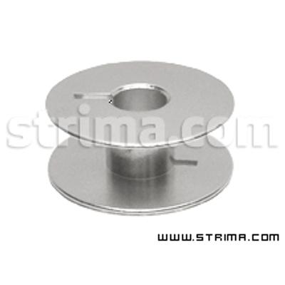 Bobbin standard 21x6x9mm, Alu, with cut out for bobbin winder for lockstich machines