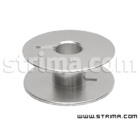 Szpulka standardowa aluminiowa, 21x6x9mm (z nacięciem), do stebnówek Texi, Zoje, Juki, Pfaff, Siruba, Brother, Janome