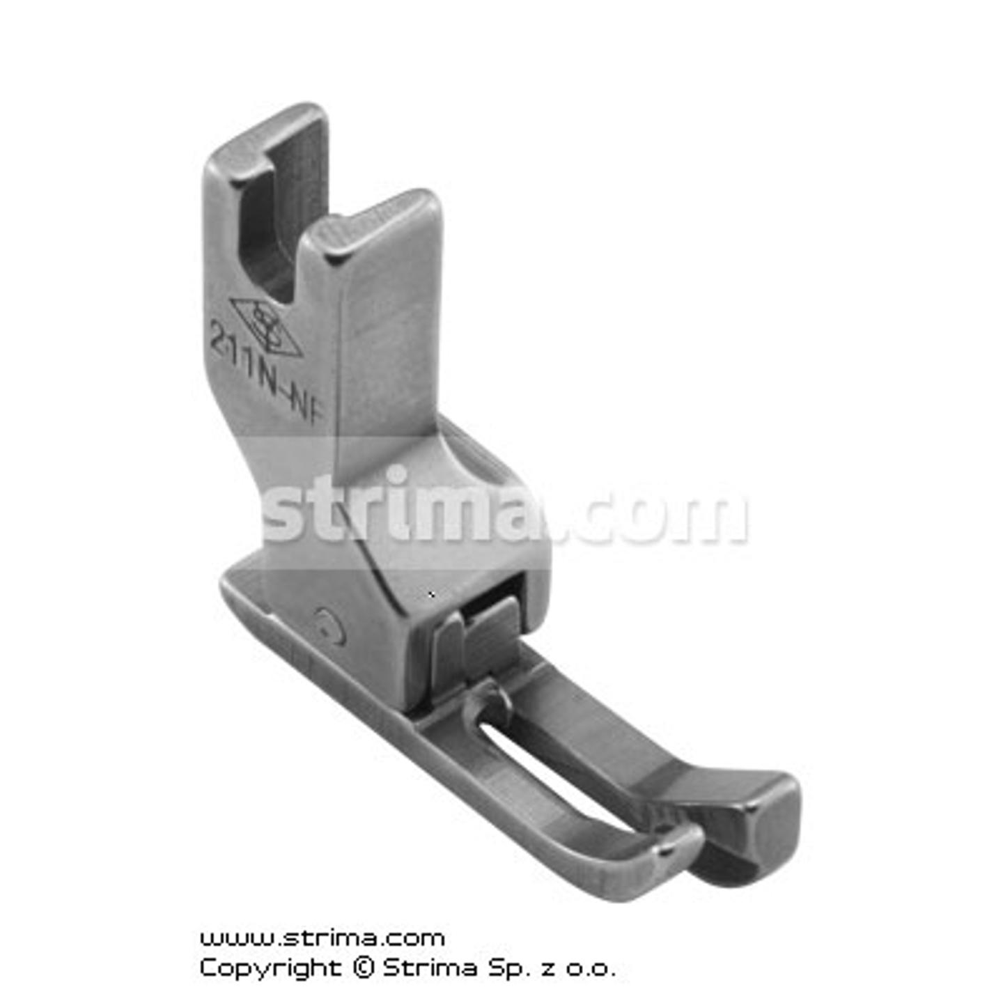 Compensating needle feed foot, right, 1.6mm, narrow