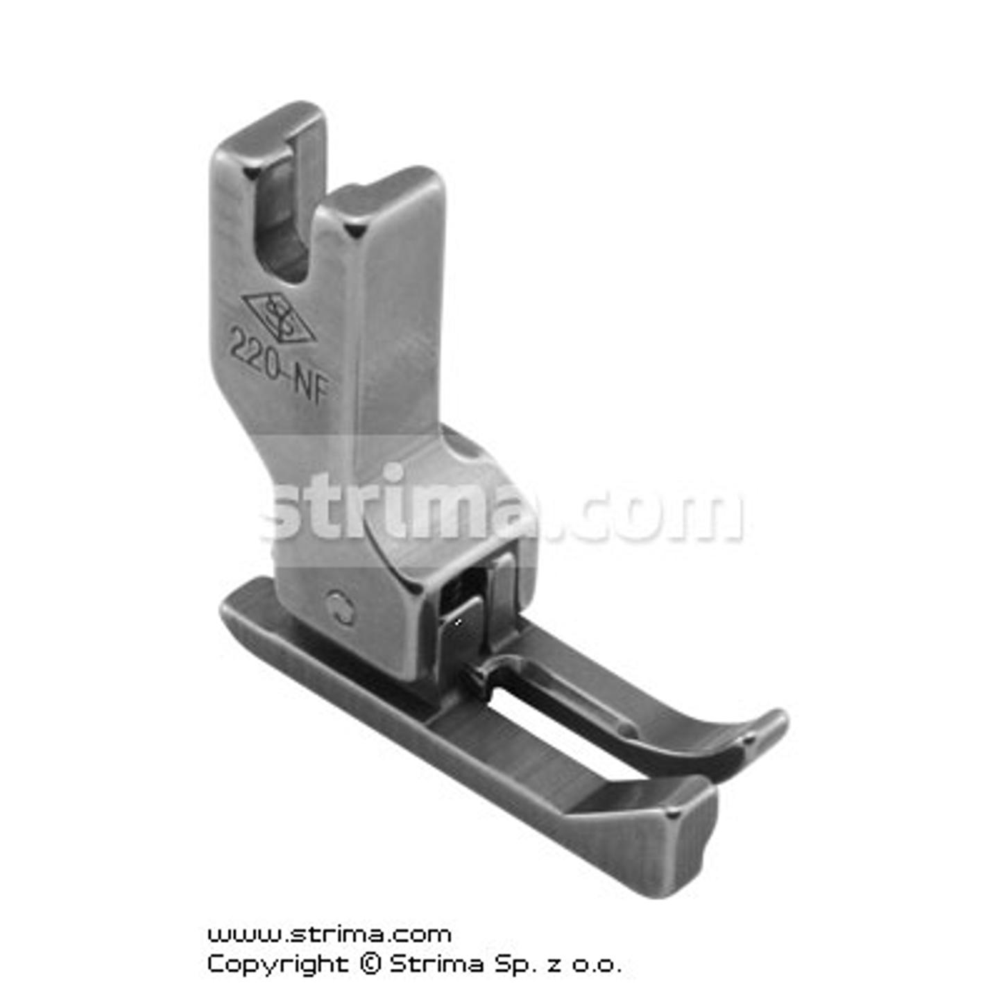 Compensating needle feed foot, left 0.8mm, narrow