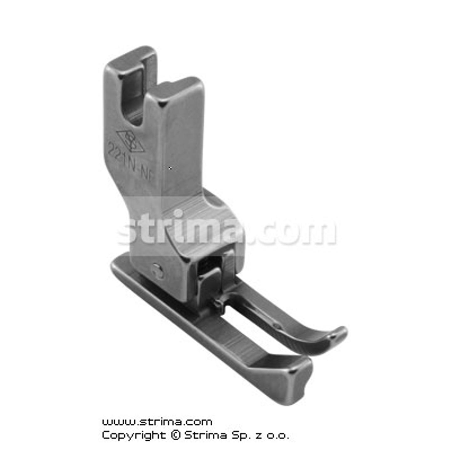 Compensating needle feed foot, left 1.6mm, narrow