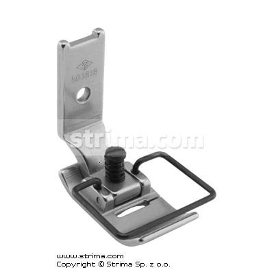 Foot for zigzag max 10mm with adjustable runner angle and needle guard