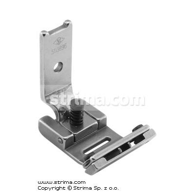 Foot for zigzag max 10mm with adjustable twosided tape guide and adjustable runner angle