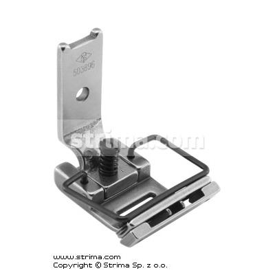 Foot for zigzag max 10mm with adjustable twosided tape guide, adjustable runner angle and needle guard