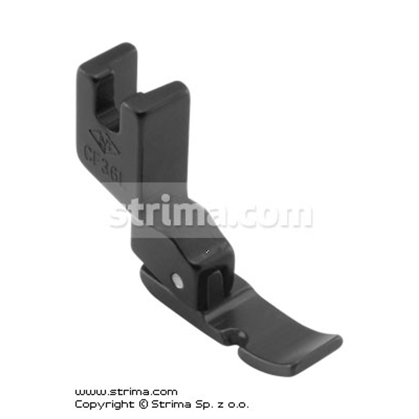 Cording PTFE coated foot, left, runner width 8mm