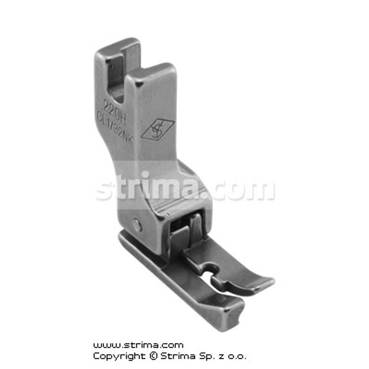 Stopka wyrównawcza (kompensacyjna) wąska lewa 0,8mm do delikatnych dzianin