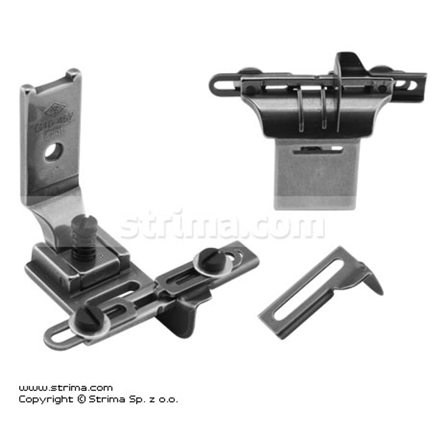 Foot for zigzag max 9mm with tape guides and left and right gauges