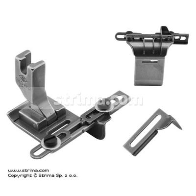 Foot for zigzag max 9mm with tape guides and left and right gauges