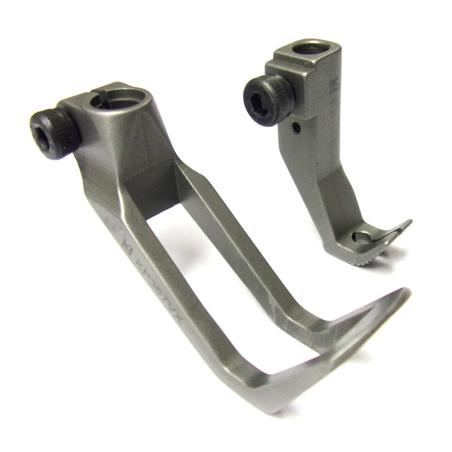 Presser feet set for climbing over cross seams or extra high materials