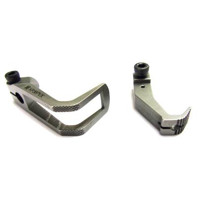 Presser feet set for climbing over cross seams or extra high materials