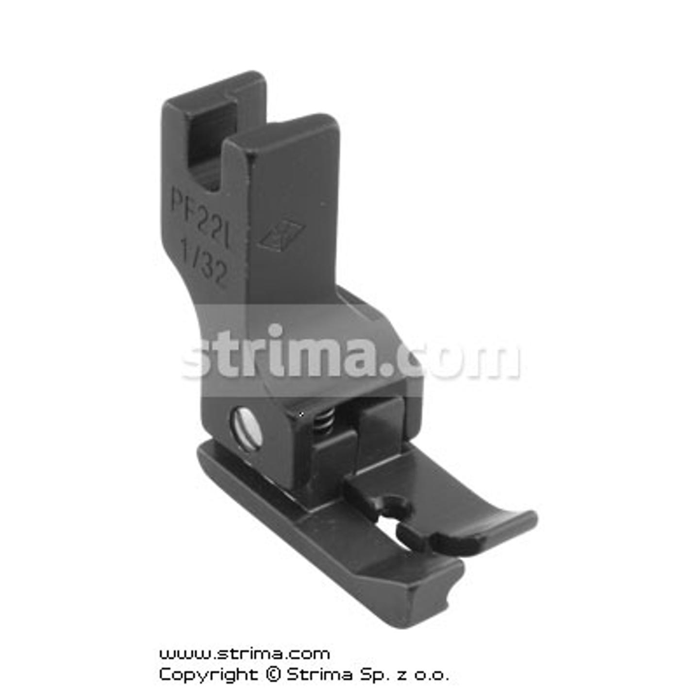 Stopka pokryta PTFE wyrównawcza (kompensacyjna) lewa 0,8mm do delikatnych dzianin