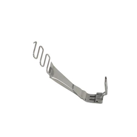 Tape attaching foot for double needle machines with 1/4" gauge