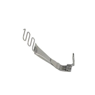 Tape attaching foot for double needle machines with 1/4" gauge