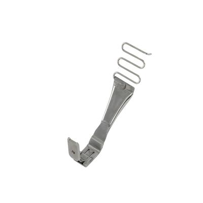 Tape attaching foot for double needle machines with 1/4" gauge