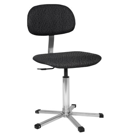 Industrial rotary chair - adjustable backrest, upholstered - pneumatic lift