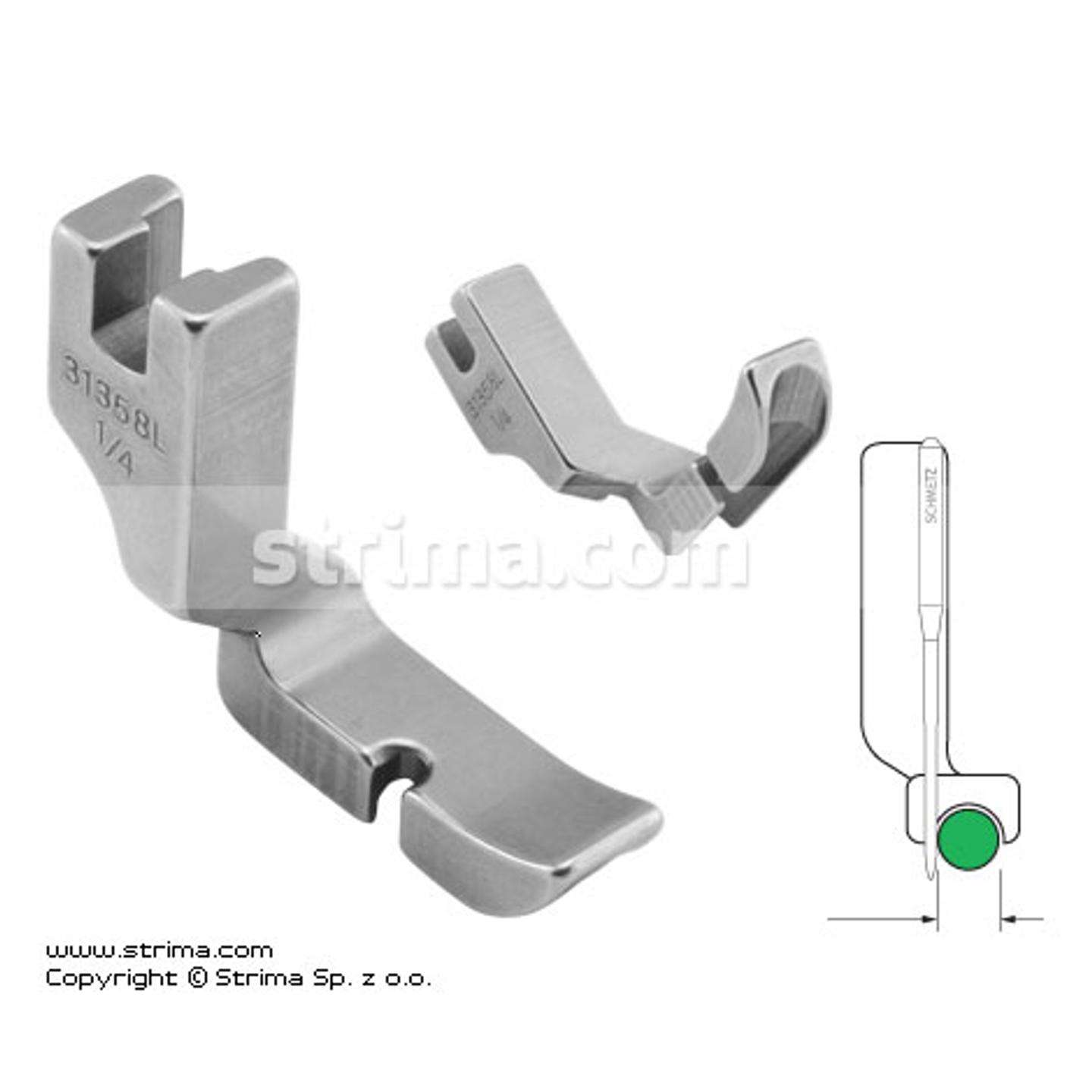 Piping half-foot, left 6.4mm