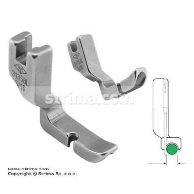 Piping half-foot, left 4.8mm