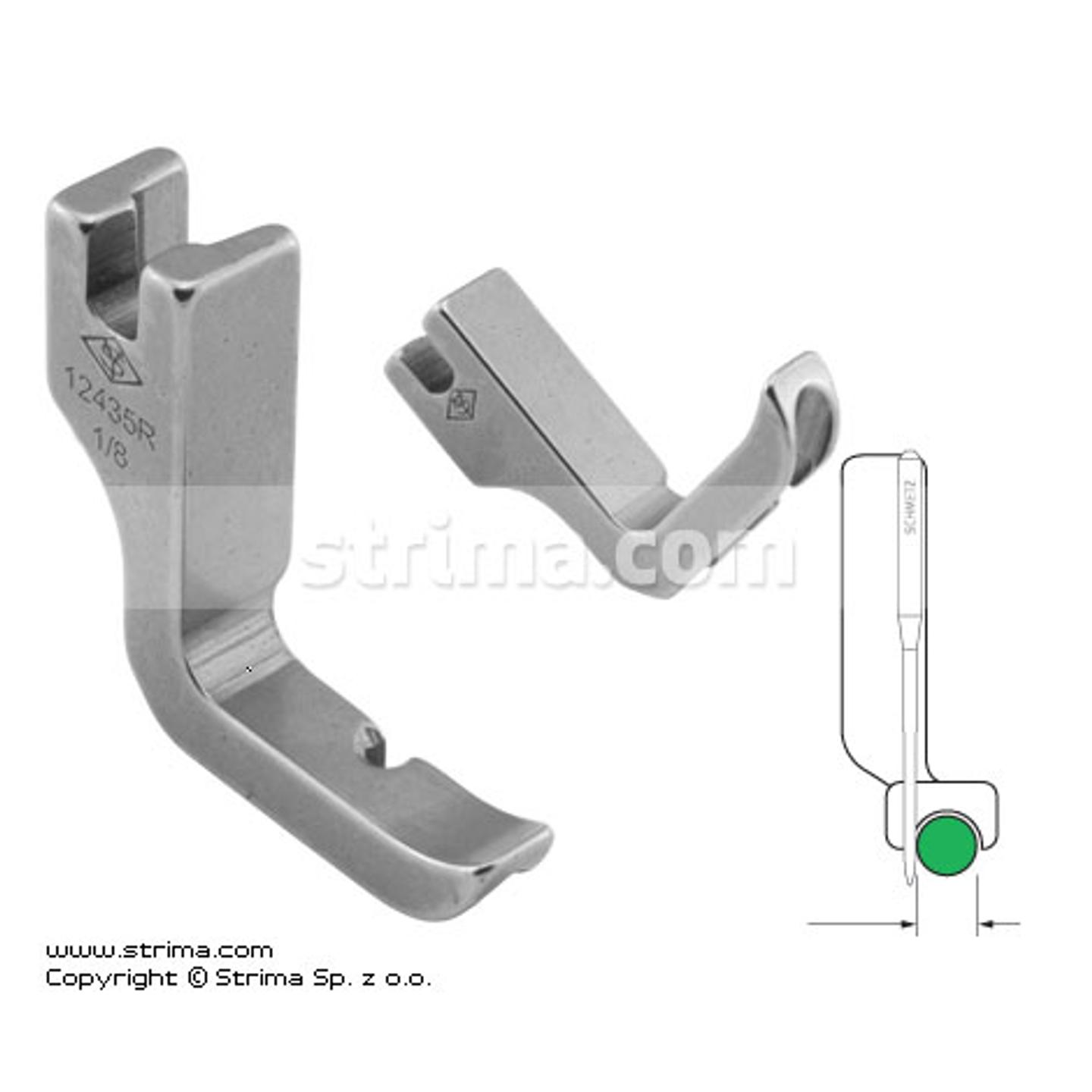 Piping half-foot, right 3.2mm