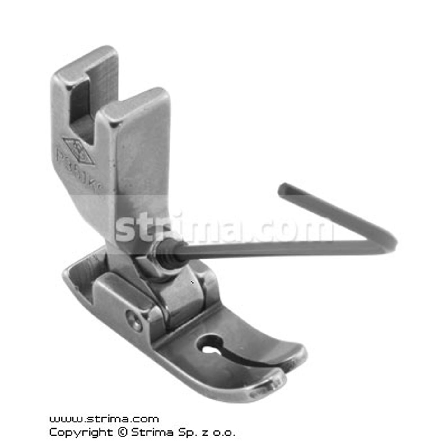 Foot with adjustable runner angle for difficult fine knitwear