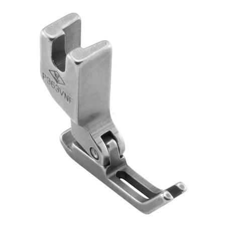 Zipper needle feed foot with high runner's front