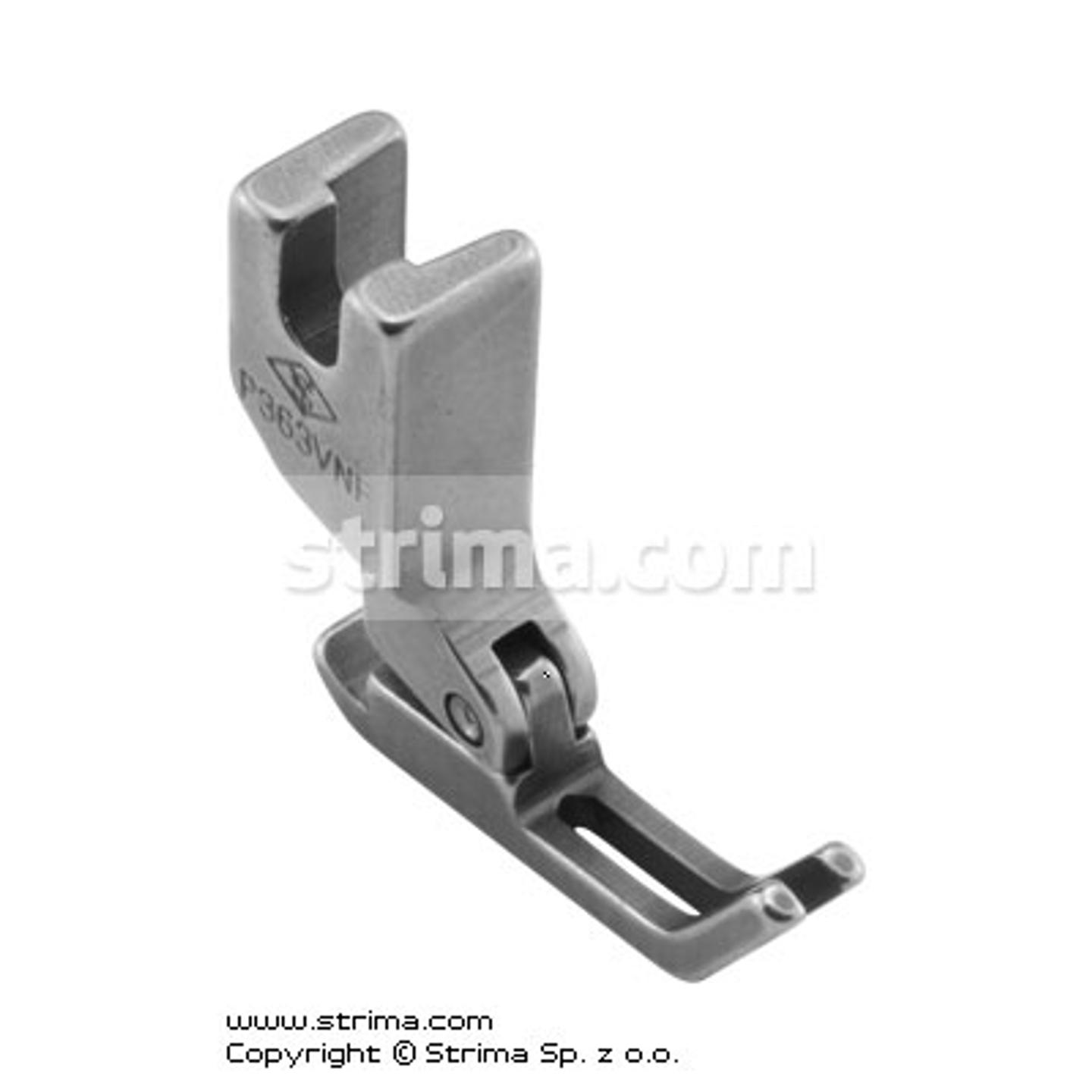 Zipper needle feed foot with high runner's front