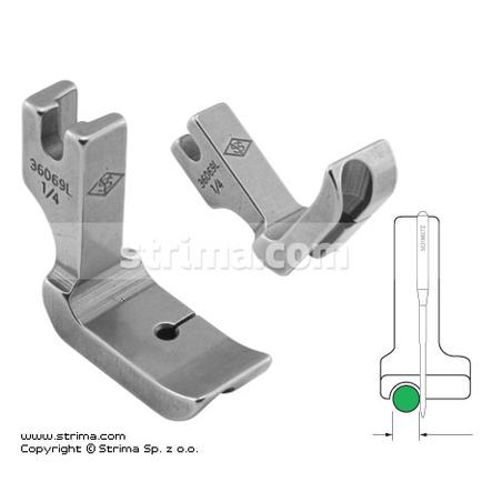 Stopka do wszywania kedry 6,4mm lewa