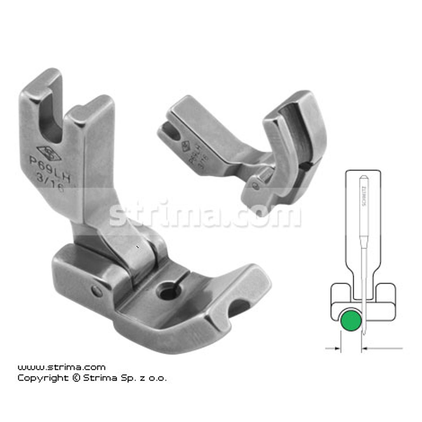 Stopka do wszywania kedry 4,8mm lewa z przegubem