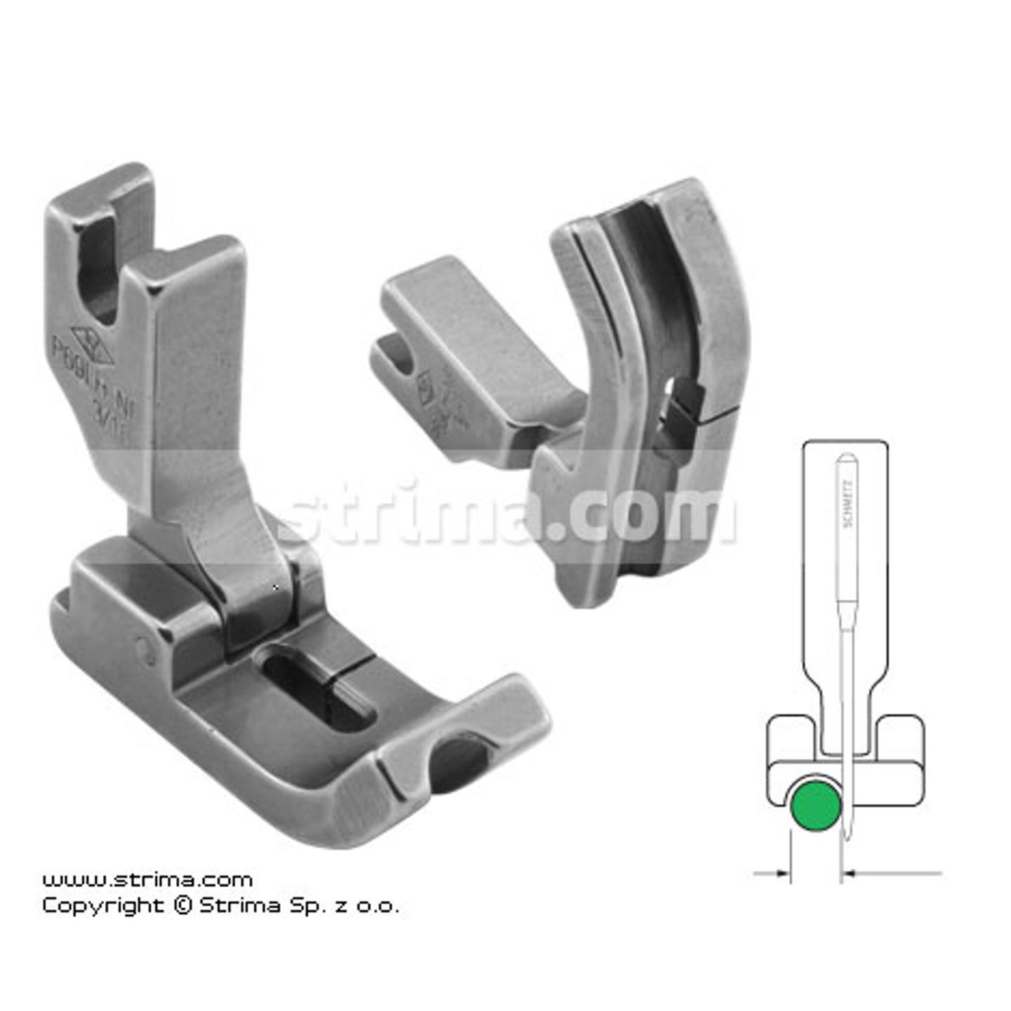 Stopka do wszywania kedry 4,8mm transport igłowy lewa z przegubem