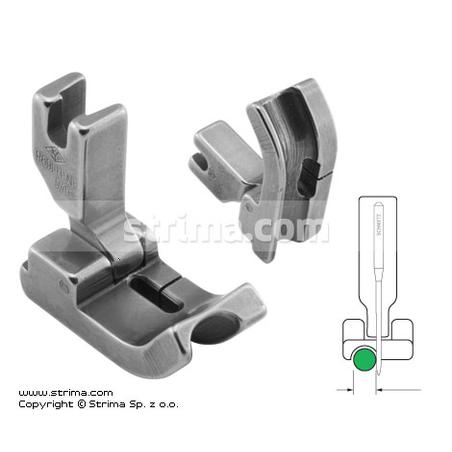 Hinged piping foot, needle feed, left 8.0mm