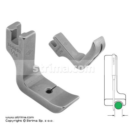 Stopka do wszywania kedry 1,6mm prawa