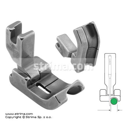 Hinged piping foot, needle feed, right 8.0mm