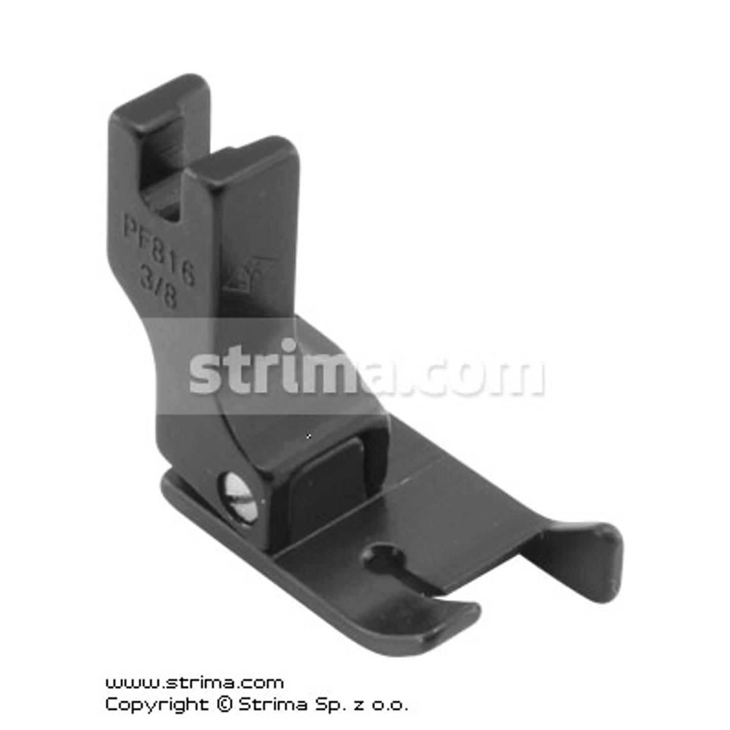 PTFE coated foot with right edge guide 9.5mm
