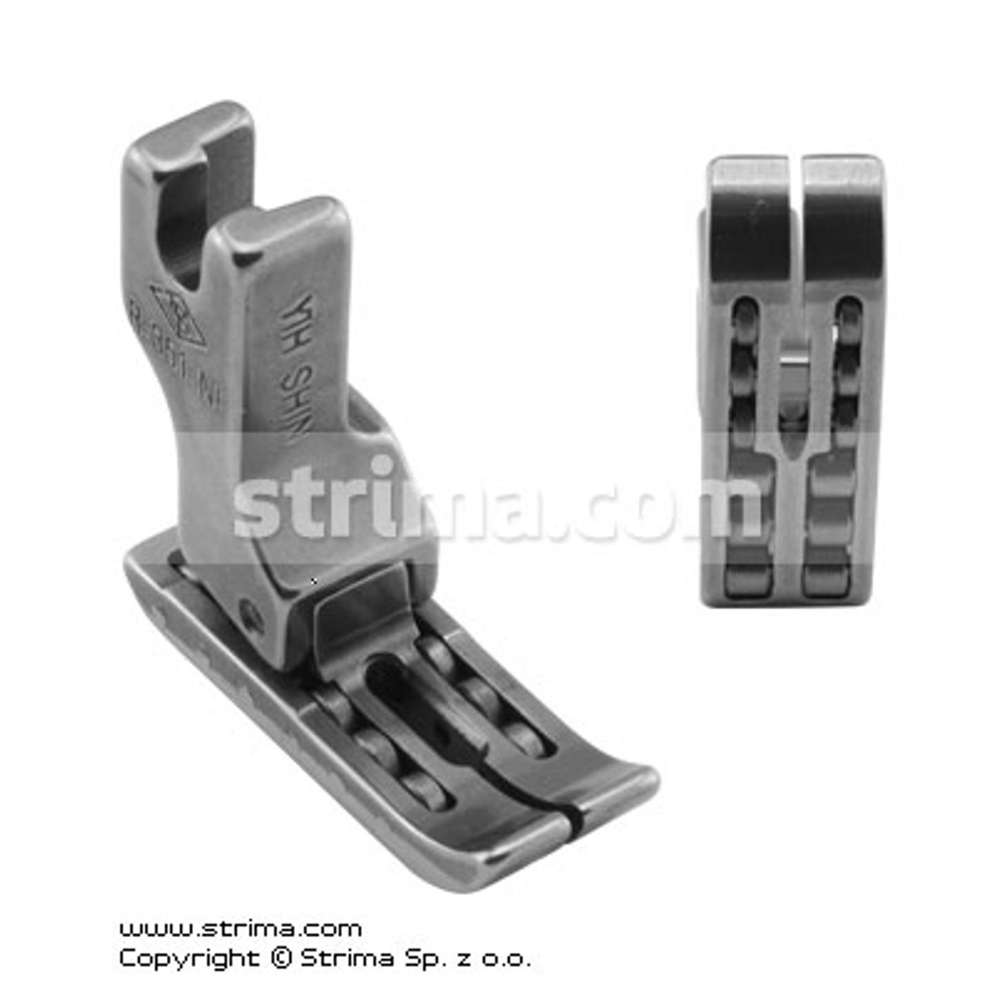 Roller needle feed foot