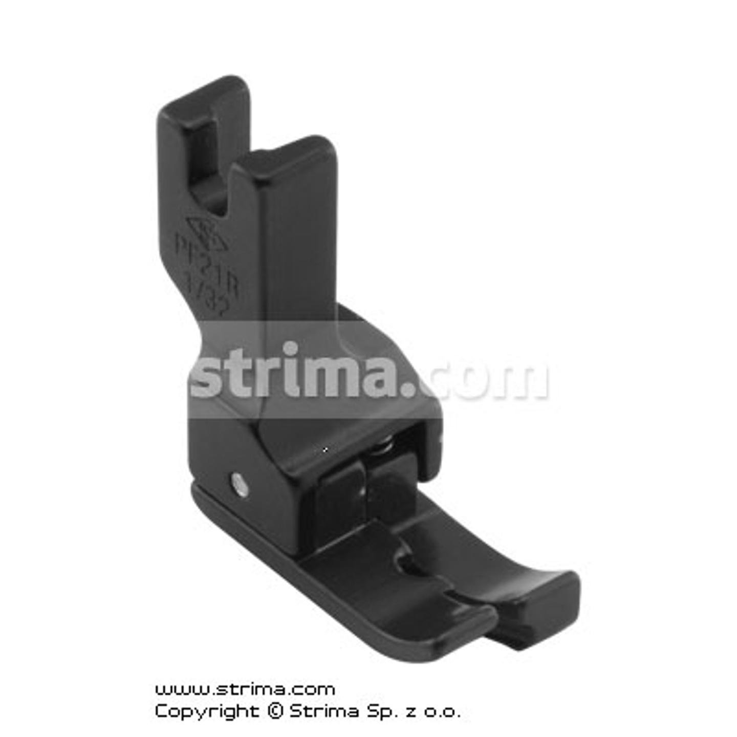 Compensting PTFE coated foot for fine knitwear, right 0.8mm