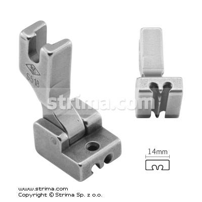 Stopka do wszywania zamków krytych