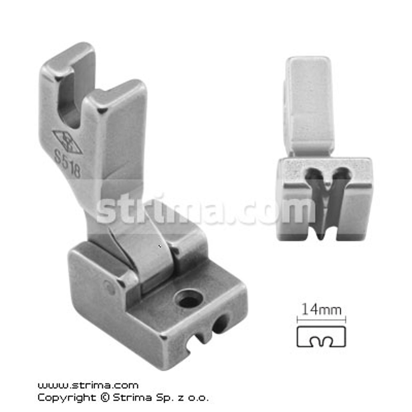 Invisible zipper foot