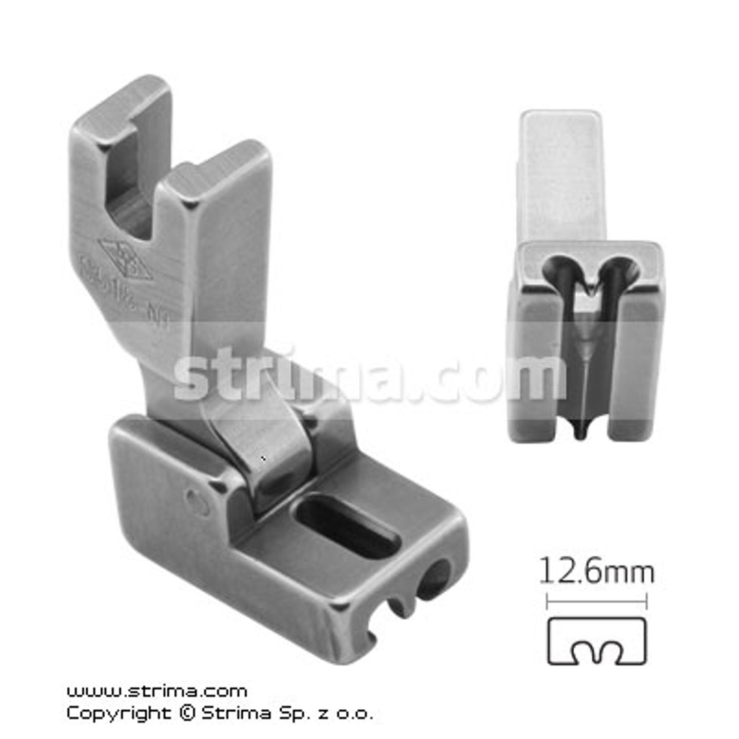 Invisible zipper needle feed foot