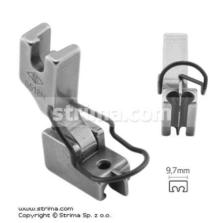 Invisible zipper foot, narrow with nib and needle guard