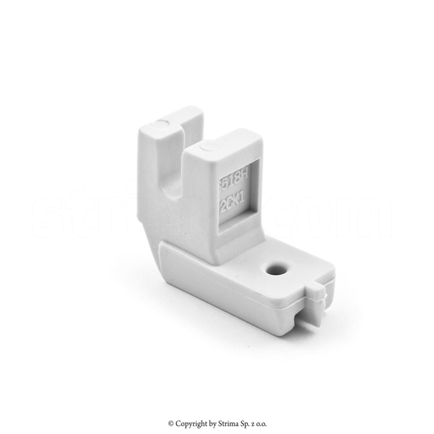 Plastic hinged zipper foot home use