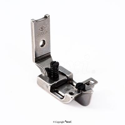 Foot for two needle lockstitch machine 1/2", with adjusted guide