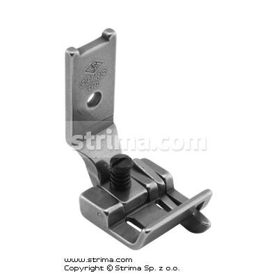 Foot for two needle lockstitch machine 3/8" with right gauge and adjustable runner angle