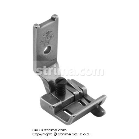 Foot for two needle lockstitch machine 3/8" with right gauge and adjustable runner angle